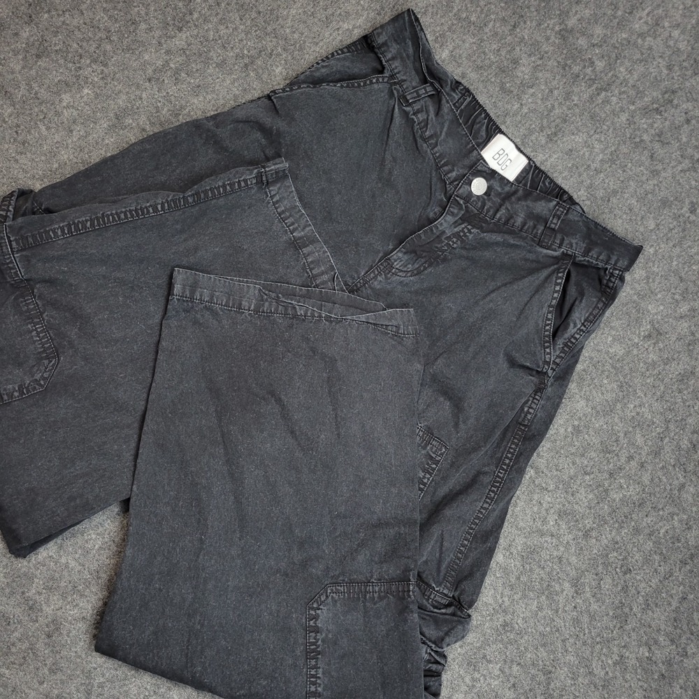 BDG Cargo Pants Womens 4 Black Boho Stretch Streetwear Grunge Festival Wide Leg